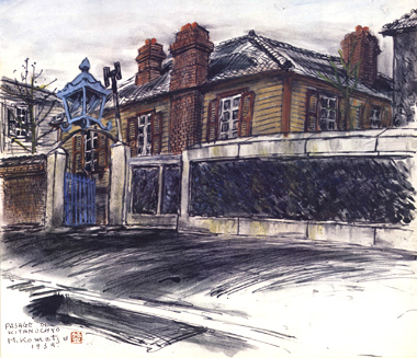 大きなガス灯のある異人館(PASAGA DE KITANOCHYO)