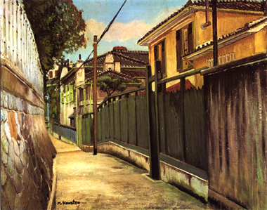 北野町風景(夾竹桃の咲く)