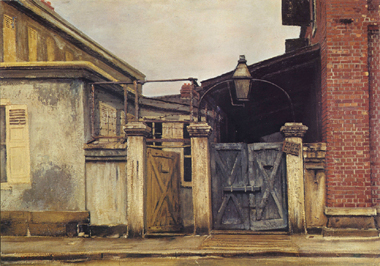 ガス灯のある風景